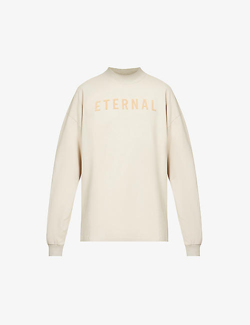 FEAR OF GOD: Eternal brand-print long-sleeved relaxed-fit cotton-jersey T-shirt