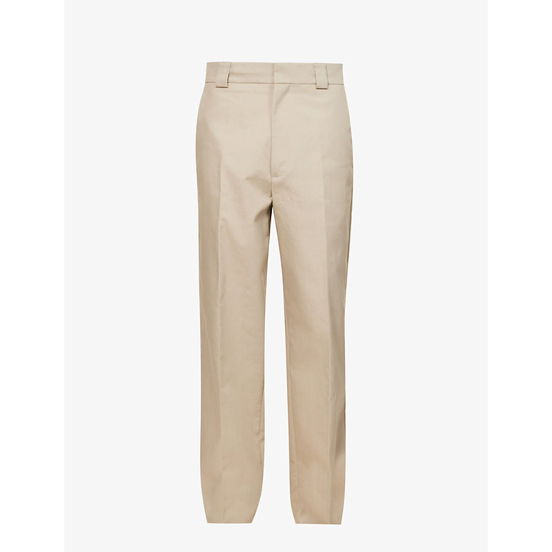 FEAR OF GOD FEAR OF GOD MEN'S DUSTY BEIGE ETERNAL PRESSED-CREASE RELAXED-FIT COTTON TROUSERS,62726079