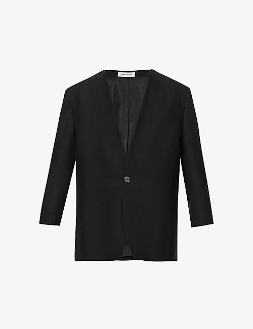FEAR OF GOD: Brand-patch relaxed-fit wool blazer