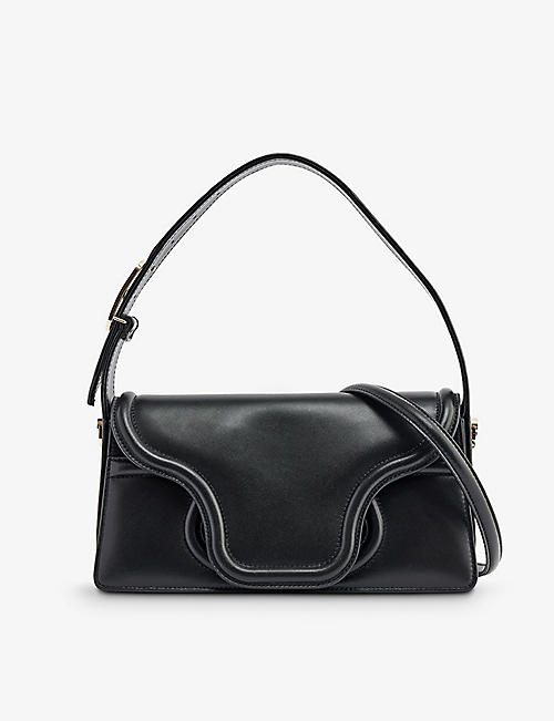 VALENTINO: Brand-plaque leather shoulder bag