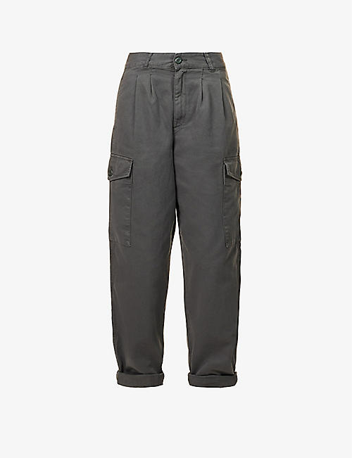 CARHARTT WIP: Collins tapered-leg high-rise organic-cotton trousers