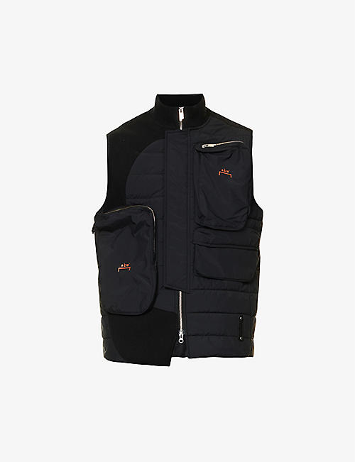 A COLD WALL: Logo-print high-neck shell vest