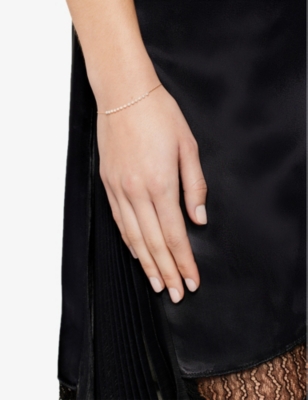 MIZUKI: Floating Baby 14ct yellow-gold and freshwater pearl bracelet