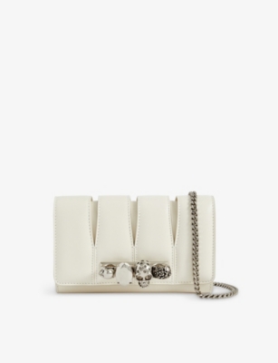 Alexander Mcqueen Slash Cross Body Bag In Soft Ivory