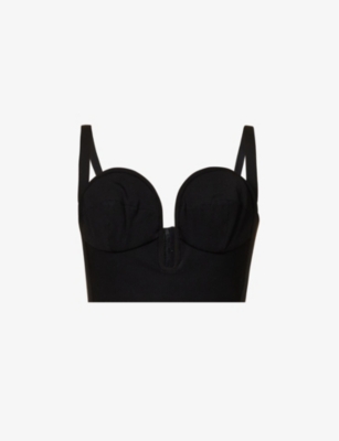 Alaïa Bustier Top In Noir Alaia