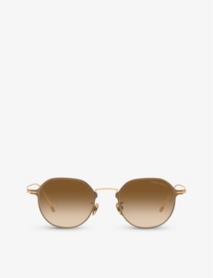 GIORGIO ARMANI: AR6138T pillow-frame titanium sunglasses