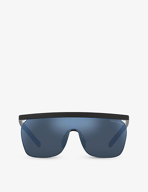 GIORGIO ARMANI: AR8169 rectangle-frame nylon sunglasses