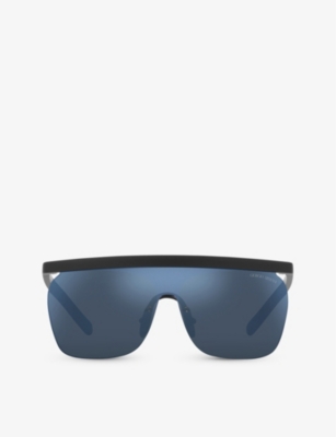 Giorgio Armani Womens Black Ar8169 Rectangle-frame Nylon Sunglasses