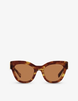 MIU MIU: MU 01YS cat-eye acetate sunglasses