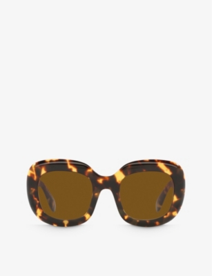 Oliver Peoples Jesson Round Acetate Sunglasses In Brown