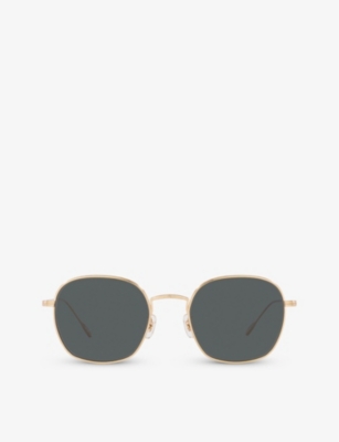 Oliver Peoples Ov1307st Brushed Gold Sunglasses In Gold