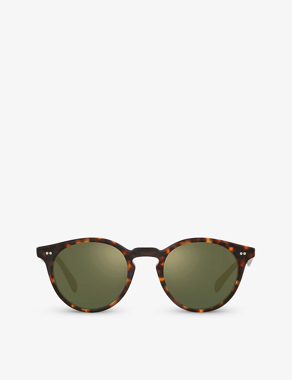 Oliver Peoples Womens Brown Ov5459su Romare Round-frame Acetate Sunglasses