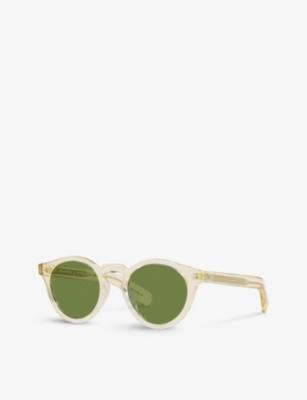 Shop Oliver Peoples Women's Yellow Ov5450su Martineaux Acetate Sunglasses
