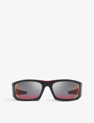 PRADA LINEA ROSSA PS 02YS wrap around nylon sunglasses