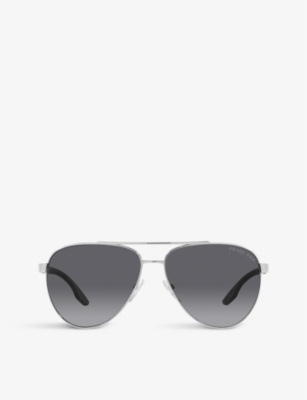 PRADA LINEA ROSSA PS 50YS Aviator metal sunglasses Selfridges