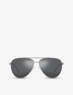 PRADA LINEA ROSSA: PS 52YS aviator-frame metal sunglasses