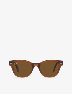 Ray Ban Ray-ban Womens Brown Rb0880s Square-frame Propionate Sunglasses