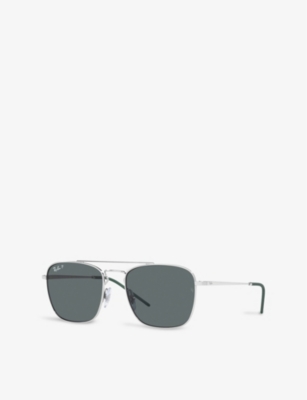 Ray Ban Ray-ban Womens Silver Rb3588 Square-frame Acetate Sunglasses In Silver