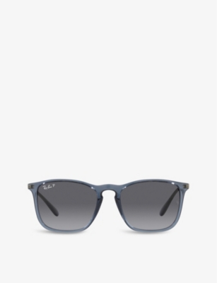 RAY-BAN: RB4187 Chris square-frame rubberised sunglasses