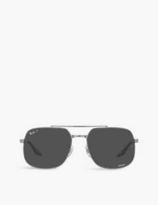 RAY-BAN: RB3699 polarised polished-metal sunglasses