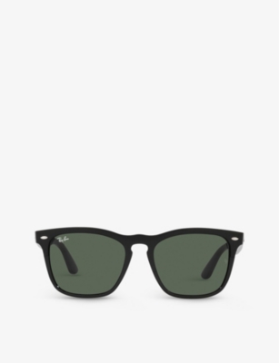 Shop Ray Ban Ray-ban Men's Black Rb4487 Steve Nylon Sunglasses