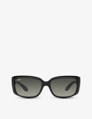 Ray Ban Womens Ray-ban Rb4389 Rectangular-frame Propionate Sunglasses In Black