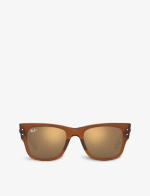 Ray Ban Ray-ban Womens Brown Rb0840s Mega Wayfarer Tortoiseshell-frame Acetate Sunglasses