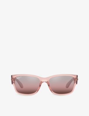 Shop Ray Ban Ray-ban Women's Pink Rb4388 Pillow-frame Propionate Sunglasses