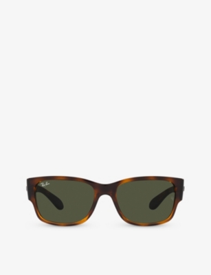 Ray Ban Ray-ban Womens Brown Rb4388 Rectangular-shape Propionate Sunglasses