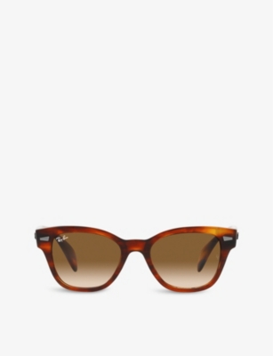 Ray Ban Ray-ban Womens Brown Rb0880s Square-frame Tortoiseshell Acetate Sunglasses