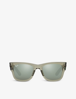 Ray Ban Ray-ban Womens Green Rb0840s Mega Wayfarer Tortoiseshell-frame Acetate Sunglasses