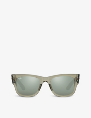 Ray Ban Ray-ban Womens Green Rb0840s Mega Wayfarer Tortoiseshell-frame Acetate Sunglasses In Green