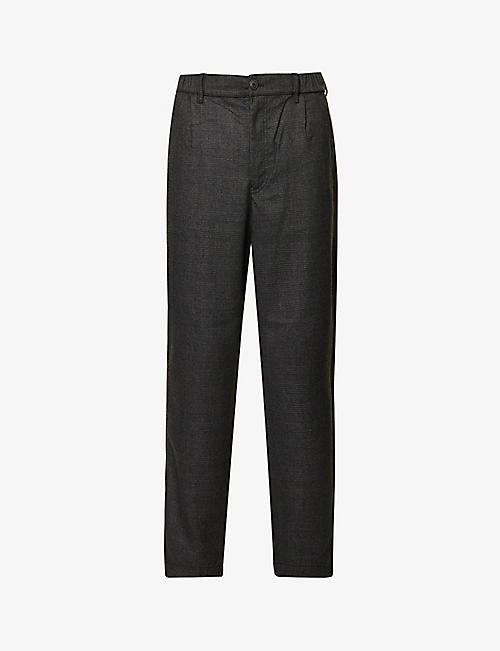 BARBOUR: Claypath plaid straight-leg regular-fit woven trousers