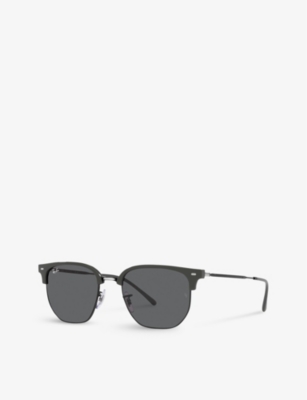 Ray Ban Ray-ban Womens Grey Rb4416 New Clubmaster Irregular-frame Propionate Sunglasses In Grey