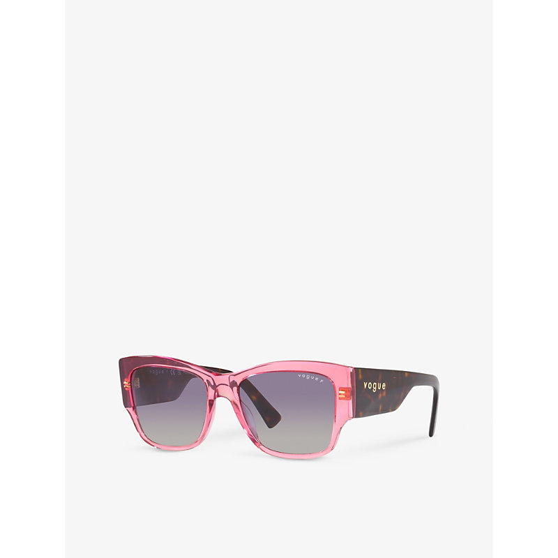 Shop Vogue Women's Pink Vo5462s Square-frame Tortoiseshell Acetate Frame