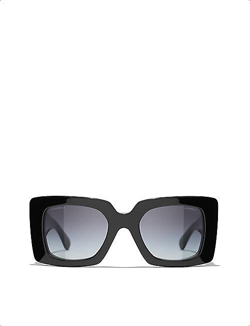 CHANEL: CH5480H square-frame acetate and glass pearl sunglasses