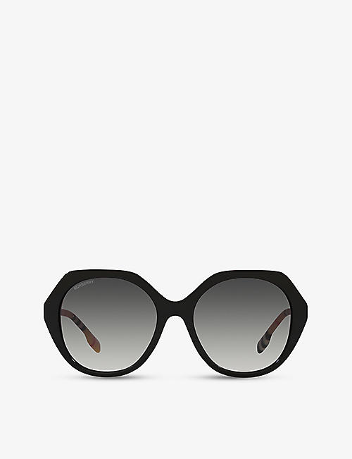 BURBERRY: BE4375 Vanessa irregular-frame acetate sunglasses