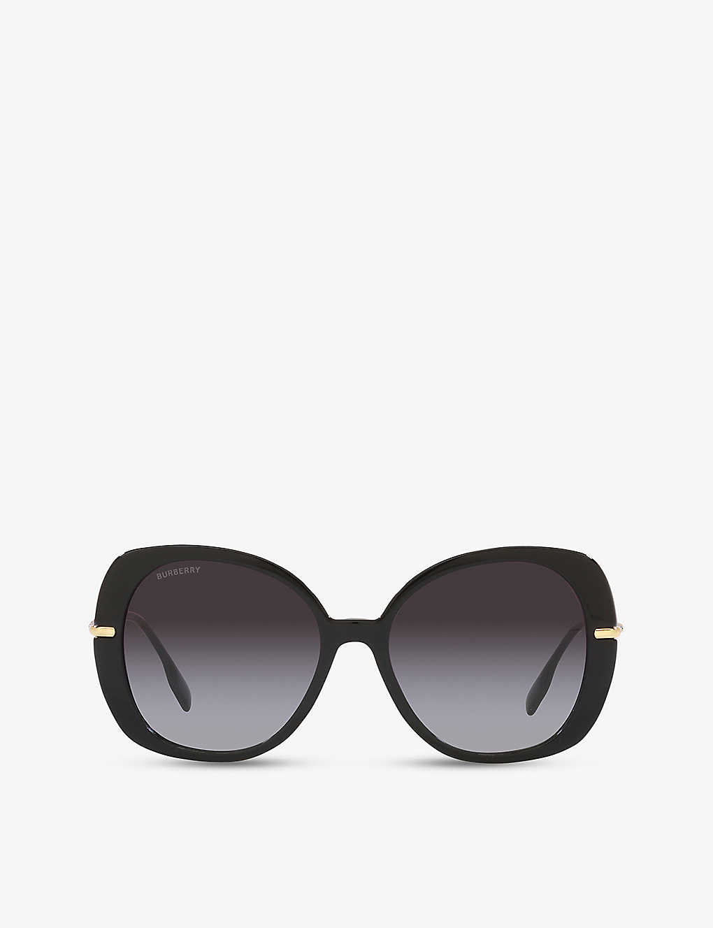 Burberry Womens Black Be4374 Eugenie Square-frame Acetate Sunglasses