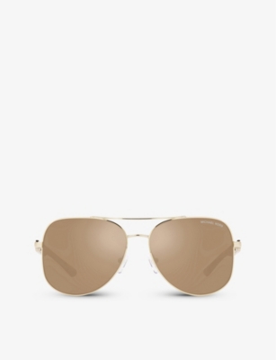 MICHAEL KORS: MK1121 Chianti aviator-frame metal sunglasses