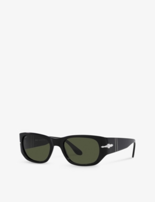 Persol Womens Black Po3307s Pillow-frame Acetate Sunglasses In Black