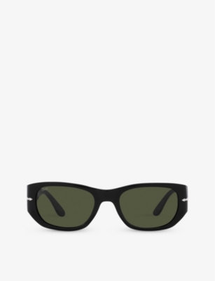 Persol Womens Black Po3307s Pillow-frame Acetate Sunglasses