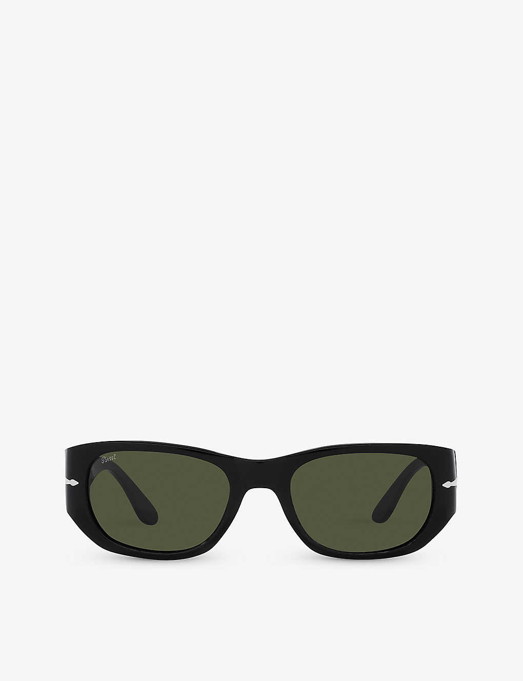 Persol Womens Black Po3307s Pillow-frame Acetate Sunglasses