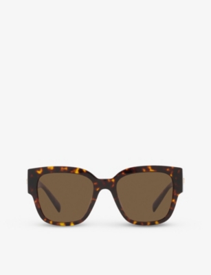 Versace Womens Brown Ve4437u Pillow-frame Acetate Sunglasses