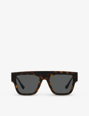 Versace Womens Brown Ve4430u Square-frame Acetate Sunglasses