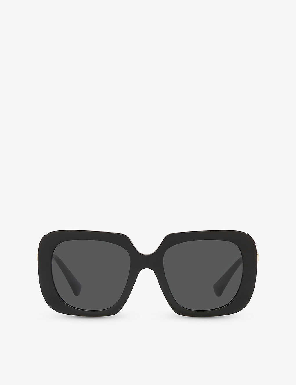 Versace Womens Black Ve4434 Logo-embellished Square-frame Acetate Sunglasses