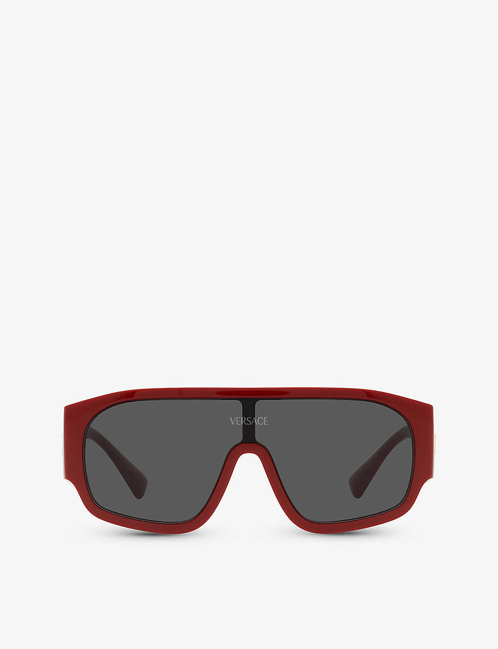 Shop Versace Women's Red Ve4439 Pillow-frame Logo-embellished Nylon Sunglasses
