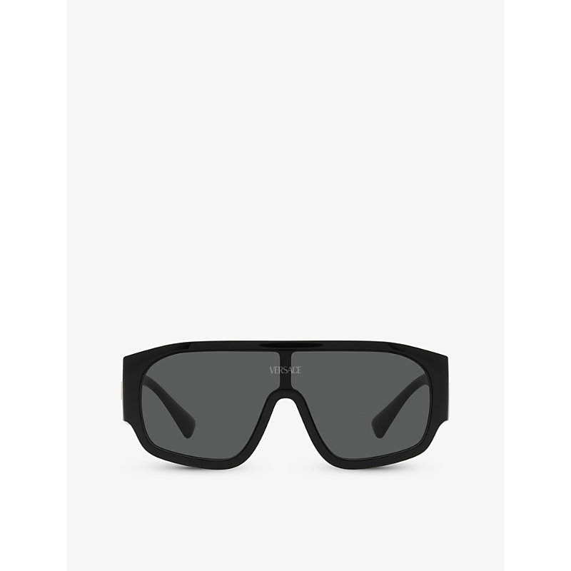 Versace Womens Black Ve4439 Pillow-frame Nylon Sunglasses