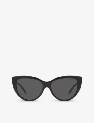 Tiffany & Co Tf4196 Cat-eye Acetate Sunglasses In Black