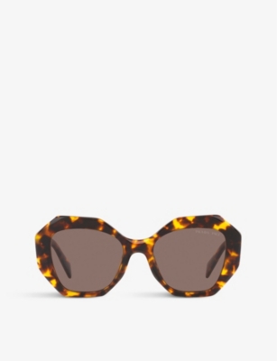 PRADA: PR 16WS irregular-frame acetate sunglasses