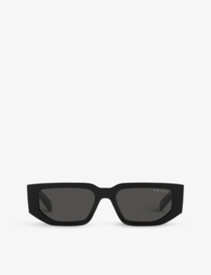 PRADA: PR 09ZS rectangle-frame acetate sunglasses